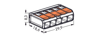 Clemă pentru doze 5 x 0,2-4 mm²