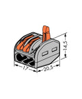 Clemă de conexiune 3 x 0,08-4 mm²