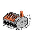 Clemă de conexiune 5 x 0,08-4 mm²