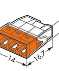 Conector doză Wago push 3x 0.5-2.5mm²