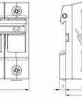 Separator de sarcină pentru portfuzibile D0 CORON 2, 3p+N