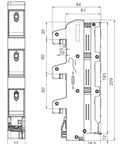 Separator de sarcină pt. portfuz. D0 CORON R, 3p, 63A