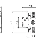 Soclu pentru portfuzibile D02, seria ARROW S, 1-pol, 16A