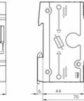 Separator de sarcină pentru portfuzibile D0 TYTAN-II 2p, 63A