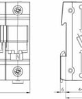 Separator de sarcină pt. portfuzibile D0 TYTAN-II 3p+N, 63A