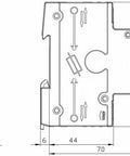 Separator sarcină pt. portfuz. D0 TYTAN-II 3p, 63A+suprav.