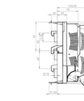 Separator NH Gr.000 până la 125A, sist. 60 mm, ieșire pe sus