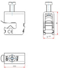 Terminal conductor aluminiu-cupru 1.5 -16mm² / 5mm