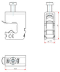 Terminal conductor aluminiu-cupru 1.5 -16mm² / 10mm