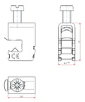 Terminal conductor aluminiu-cupru 4 -35mm² / 10mm