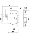 Separator modular pentru portfuzibile 10x38, 1p, 32A