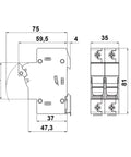 Separator modular pentru portfuzibile 10x38 1p+N 32A