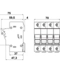 Separator modular pentru portfuzibile 10x38 3p+N 32A