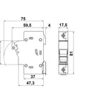 Separator modular pentru portfuzibile 10x38 1p 32A cu LED