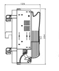 Separator NH Gr.000 până la 125A, sist. 60 mm, ieșire pe jos