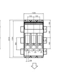 Separator mărime 00, 3poli, 160A, M8