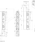 Separator măr. 00, 3poli, 160A, sistem de 100mm, cleme ramă