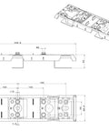 Adaptor dublu pt. separator vert. măr.00 pe sistem de 185mm