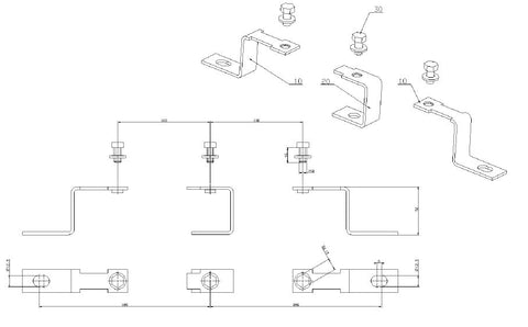 Adaptor simplu pt. separator vert. mar.00 pe sist. de 185mm