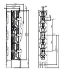 HRC-in-line-fuse ARROW BLACK size 2, 3-pole, 400A
