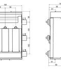 Separator NH1, 250A, 3P, pt. sistem 100mm, ieşire sup./inf.
