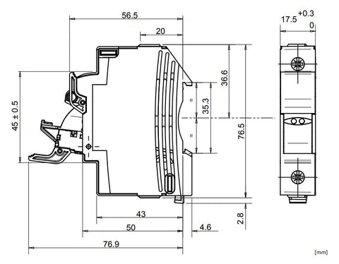 Separator modular pentru portfuzibile 10x38, 1p, 32A