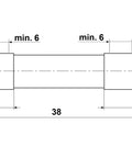 Siguranţă fuzibila cilindrica gPV, 10x38, 8A, 1000V DC