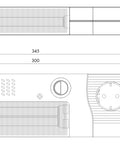 Corp iluminat 11W+priză schuko, cu fixare magnetică, IP20