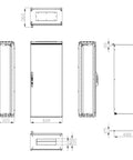 Dulap compact cu o uşă, 1400x600x300mm, RAL 7035 IP65