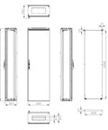 Dulap compact cu o uşă, 2000x600x300mm, RAL 7035 IP65