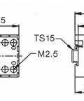 Microcontactor auxiliar 3ND+1NI, 3A, 24VAC