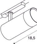 Trackspot V 3Ph. 25/30/35W 927/930/940 24-60° negru