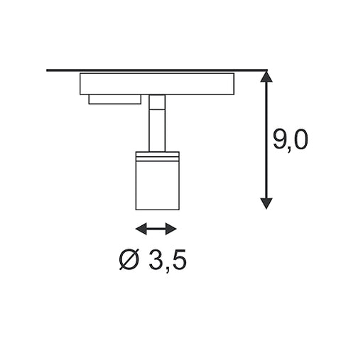 PURI, lampă cap, GU10, max. 50W, cu 1-faze adaptor, alb