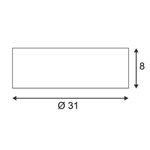 Plafonieră, GL 105 E27, rotund, alb plaster, max. 15W
