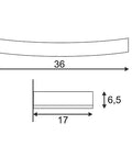 Aplică  GL 102 CURVE, gips alb, R7s 78mm, max. 100W