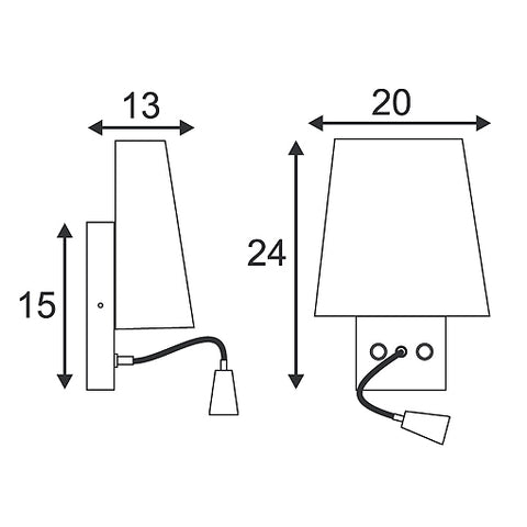 COUPA FLEXLED lampă de perete, alb cald LED