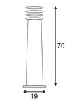 RUSTY 70 lampă exterior din metal