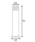 RUSTY 70 SQUARE lampă exterior din metal