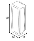 MERIDIAN BOX lampă de perete E27, gri argintiu