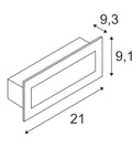 BRICK Pro LED, exterior perete incastrat, 230V, IP67, 850lm