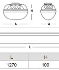LINDA LED PC 1x30W, 4000K, 4758lm, IP65, SK II gri,L=1570mm