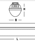 Linda Basic LED 1x23W, 4000K, 3505lm, IP65, gri, L=1570mm