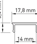 Capac profil aluminiu LB plat / opal 50% transmisie