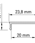 PMMA Cover TB flat / transparent 2m