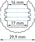 Profil aluminiu LBS, L=2000mm, Ø-29,9mm