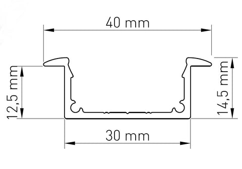 Aluminiu Profil LBKI (Profil clipsabil incastrat)
