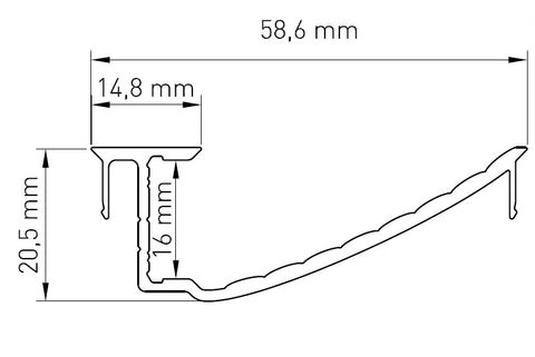 Aluminium Profile SLW rippled