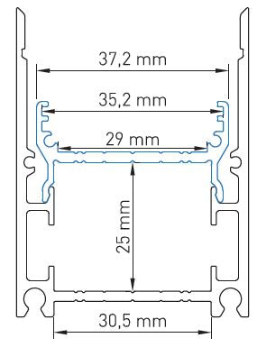 Aluminium insert MF 2m