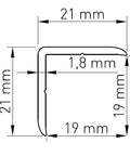 L corner Profile 19x19mm