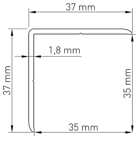 L corner Profile 35x35mm